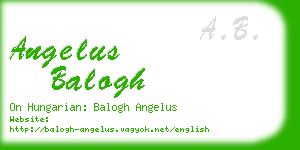 angelus balogh business card
